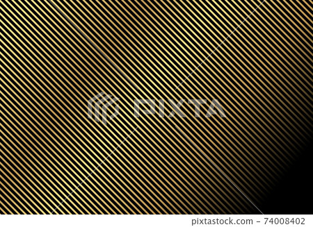 Abstract gold color warped Diagonal Striped Background. Vector curved twisted slanting, waved lines texture. Brand new style for your business design. 74008402