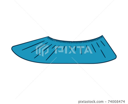 Shoe covers. Protective medical covers. Isolated vector illustration Shoe covers. Protective medical covers. Isolated vector illustration 74008474