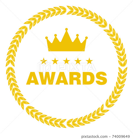 Film Award for the best film in the form of logo with laurel branch. 74009649