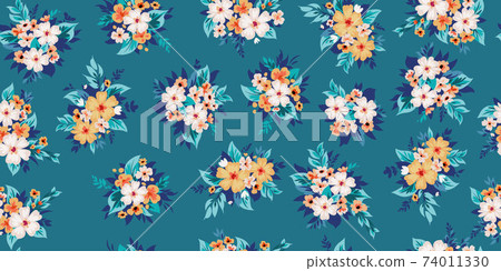 Seamless spring floral pattern 1 74011330