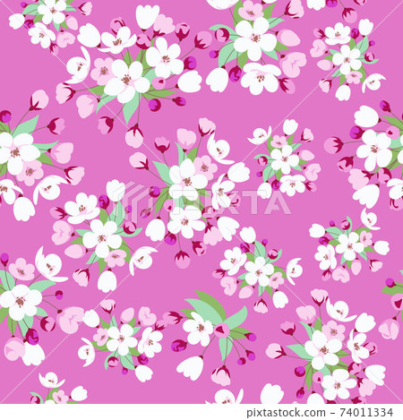Seamless pattern with cherry 74011334