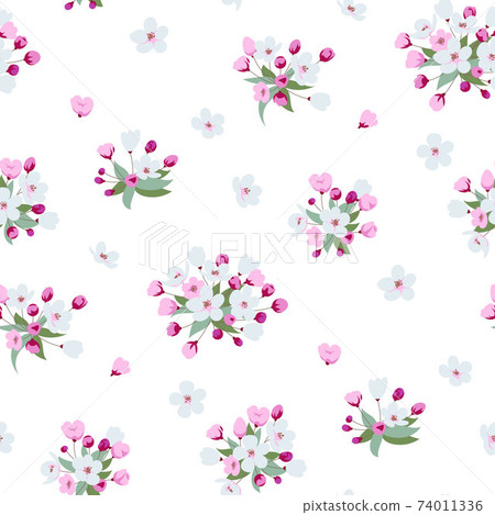 Seamless pattern with cherry 74011336