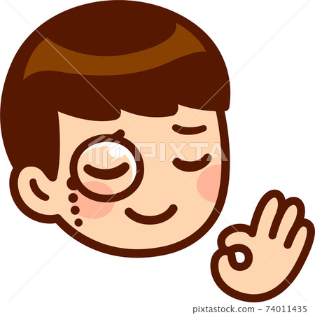 Cartoon boy classy monocle 74011435