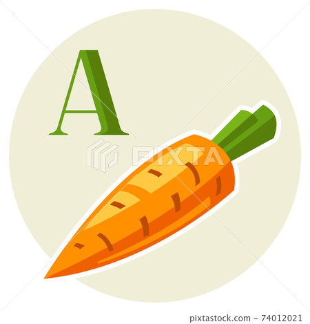 Illustration of stylized carrot. 74012021