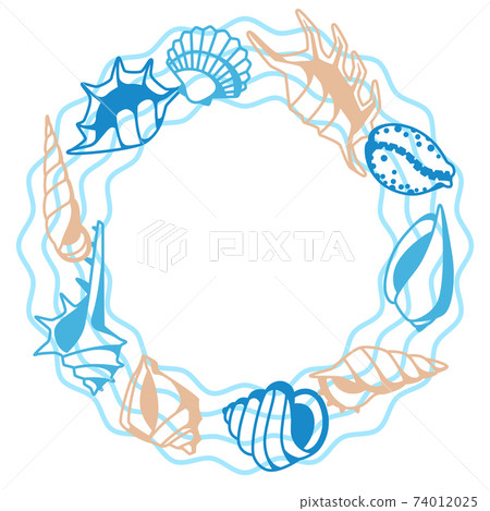 Frame with seashells. 74012025