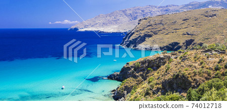 amazing Greece series - beaches of Andros island, Cyclades amazing Greece series - beaches of Andros island, Cyclades 74012718