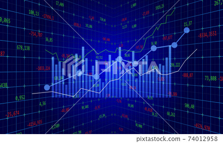 Blue color business graph chart of stock market... - Stock Illustration ...