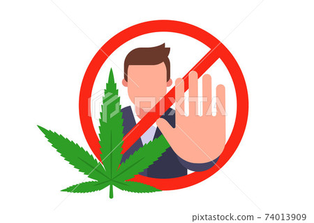 marijuana smoking ban sign. stop drugs. 74013909
