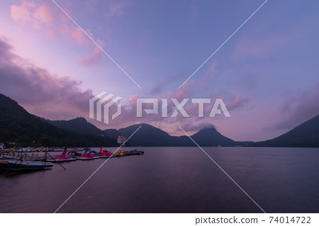 Evening view of Lake Haruna 74014722