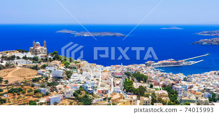 Traditional Greece series - Syros island, capital of Cyclades Traditional Greece series - Syros island, capital of Cyclades 74015993