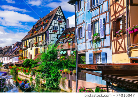 Most beautiful colorful towns - Colmar in Alsace, France Most beautiful colorful towns - Colmar in Alsace, France 74016047