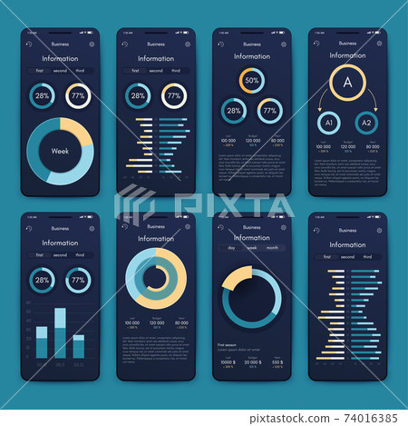 Modern infographic vector elements for business brochures. Use in website, corporate brochure, advertising and marketing.. Modern infographic vector elements for business brochures. Use in website, corporate brochure, advertising and marketing.. 74016385