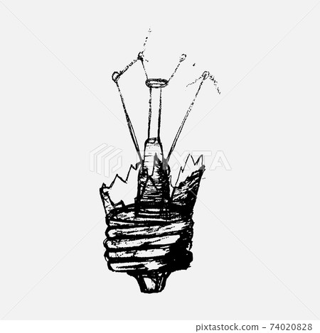 The light bulb explodes and the glass is shattered The light bulb explodes and the glass is shattered 74020828