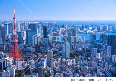 "Tokyo" Tokyo city image, winter "Tokyo" Tokyo city image, winter 74021069