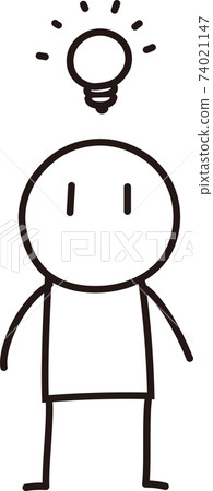 沒有性別，閃爍的東西和頭頂的燈泡點亮 74021147