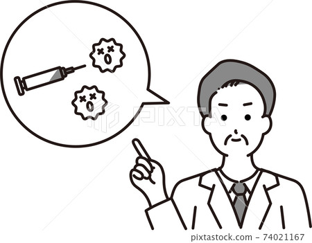 Doctor explaining vaccination 74021167