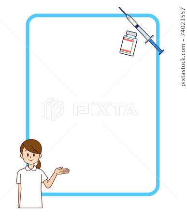 Medical female vaccination frame vertical - Stock Illustration ...