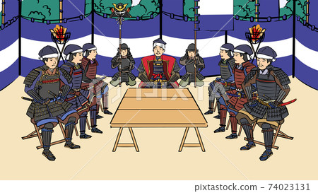 Japanese-style image during a strategy meeting Japanese-style image during a strategy meeting 74023131