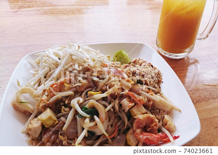 Pad Thai at hawker in Thailand Pad Thai at hawker in Thailand 74023661