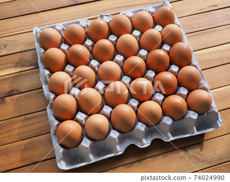 Fresh brown eggs, food, cooking ingredients 74024990