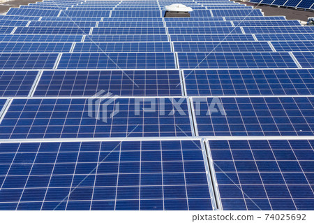 the solar panels on the roof the solar panels on the roof 74025692