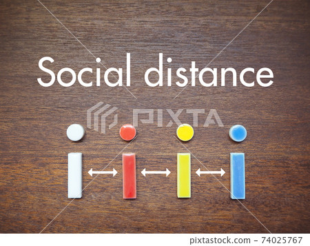 Social distance tile art background material tile Social distance Social distance tile art background material tile Social distance 74025767
