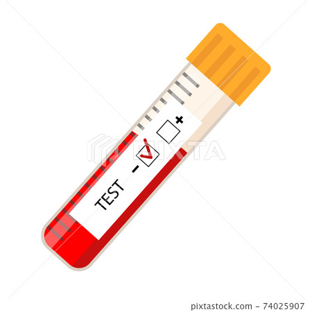 icon tube test blood. laboratory positive or negative result of virus icon tube test blood. laboratory positive or negative result of virus 74025907