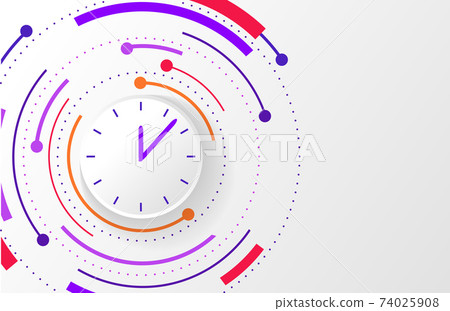 Abstract background with color circle line on white Abstract background with color circle line on white 74025908