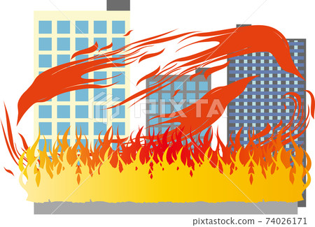 Image of building fire (city fire) Image of building fire (city fire) 74026171