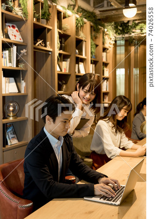 Dim fashionable coworking space Dim fashionable coworking space 74026558