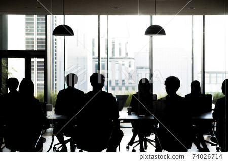 Meeting meeting silhouette 74026714