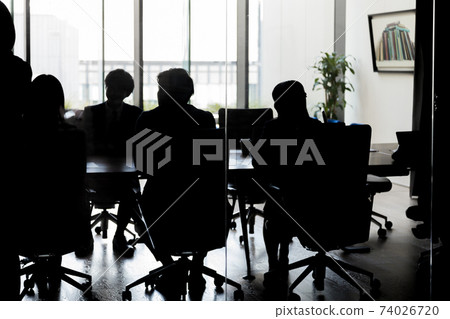 Meeting meeting silhouette 74026720