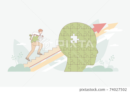 Self development, improvement and personal growth concept 74027502