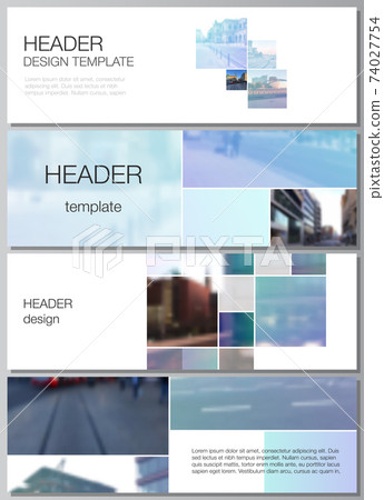 Layout Design Header Footer Vector layout of headers, banner templates for... - Stock Illustration ...
