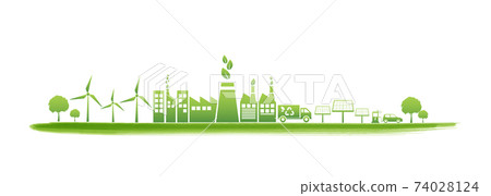 Sustainability and Green Industries Business concept banner 74028124
