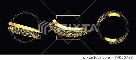 Luxury Golden Glitter Frame Collection Luxury Golden Glitter Frame Collection 74030788