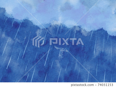 Watercolor rainy background Watercolor rainy background 74031153