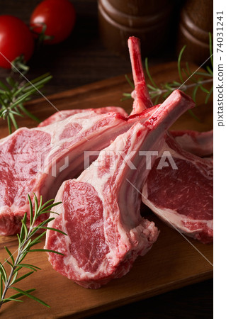 Lamb chops raw meat Lamb chops raw meat 74031241