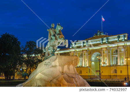 Monument of Russian emperor Peter the Great (The Bronze Horseman) - Saint-Petersburg - Russia Monument of Russian emperor Peter the Great (The Bronze Horseman) - Saint-Petersburg - Russia 74032997