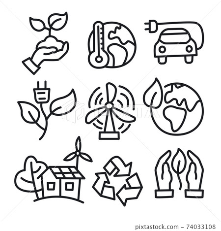 Eco Line Icons Eco Line Icons 74033108