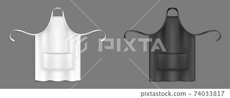 Chef apron, black and white cook uniform 3d mockup 74033817