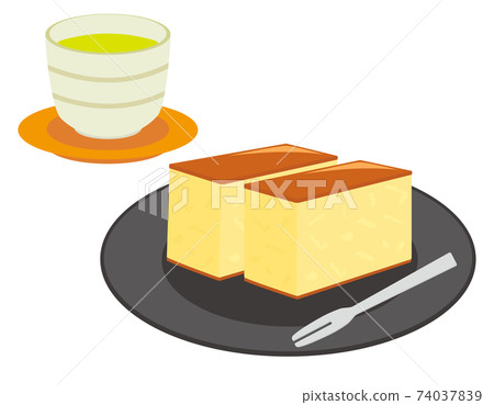 Castella vector illustration Japanese sweets - Stock Illustration ...