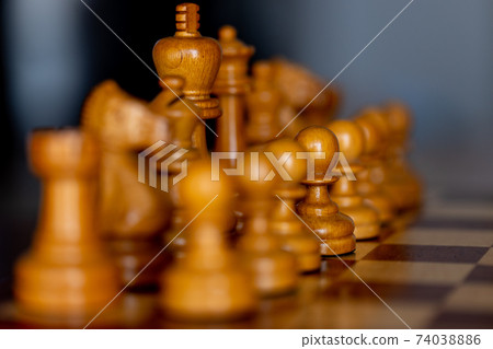 Chess board and chess pieces Chess board and chess pieces 74038886