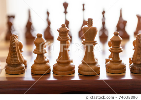 Chess board and chess pieces 74038890
