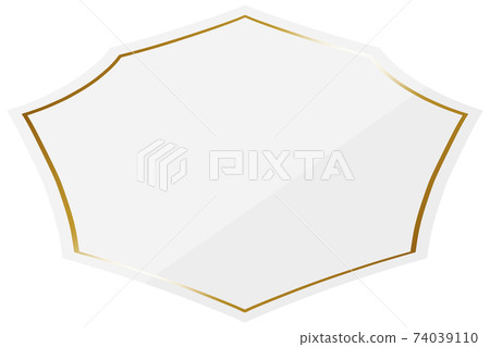 會徽框架白色和金色水平位置 會徽框架白色和金色水平位置 74039110