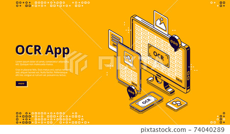 Vector banner of OCR application Vector banner of OCR application 74040289
