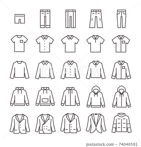 25 Icon Set No.42 (Clothing) 74040591