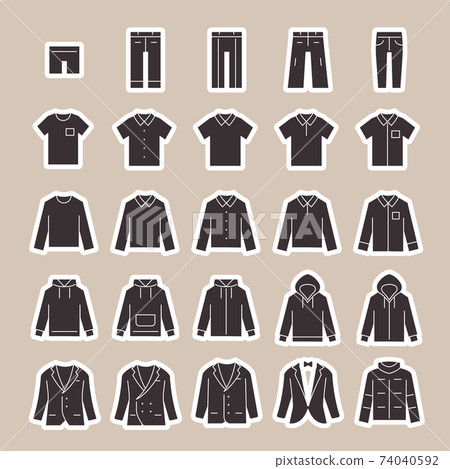 25 Icon Set No.42-3 (Clothing) - Stock Illustration [74040592] - PIXTA