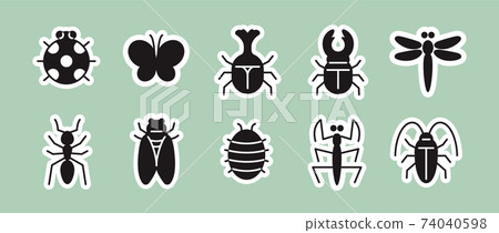 10 icon set (creature / insect) 74040598