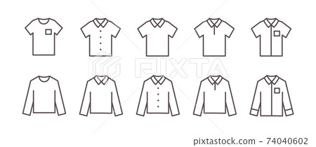 10 icon set (clothing / shirt) 10 icon set (clothing / shirt) 74040602